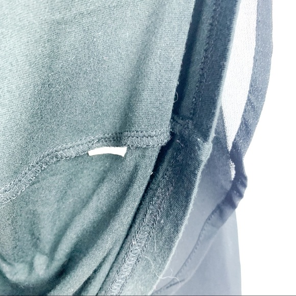 Point Zero Long Sleeve Layered Black Top - Picture 7 of 9